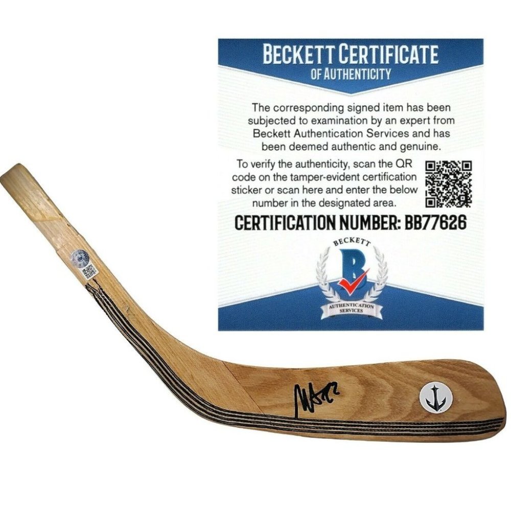 Mason Appleton Signed Seattle Kraken Hockey Stick Blade Beckett BAS Autograph